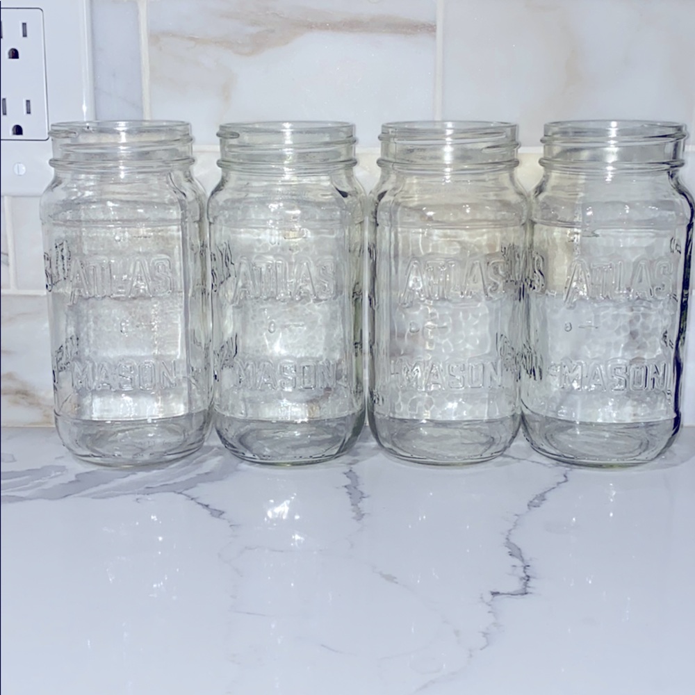 4 Glass Mason Jars